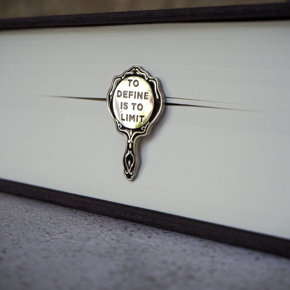 To Define is to limit Black Lapel Enamel Pin - Picture 3 of 4